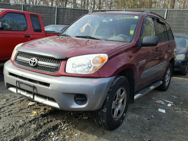 JTEHD20V840026667 - 2004 TOYOTA RAV4 RED photo 2