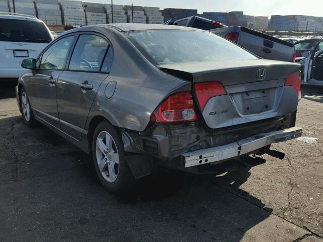 2HGFA16836H501769 - 2006 HONDA CIVIC EX GRAY photo 3