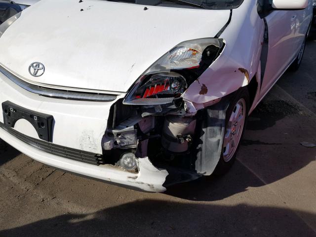 JTDKB20U683304039 - 2008 TOYOTA PRIUS WHITE photo 9