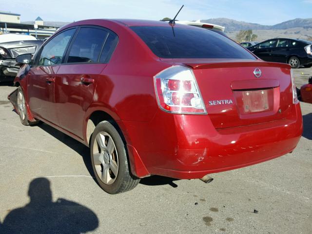 3N1AB61E88L751957 - 2008 NISSAN SENTRA 2.0 BURGUNDY photo 3