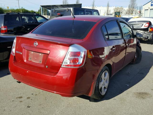 3N1AB61E88L751957 - 2008 NISSAN SENTRA 2.0 BURGUNDY photo 4