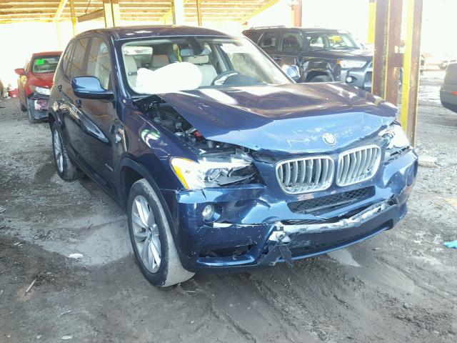 5UXWX9C58E0D34738 - 2014 BMW X3 XDRIVE2 BLUE photo 1