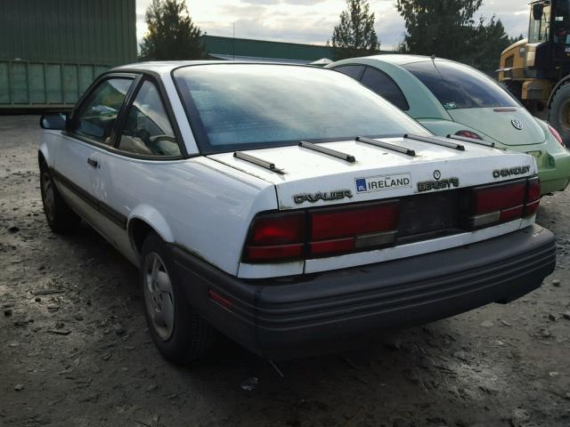 1G1JC1445R7191278 - 1994 CHEVROLET CAVALIER V WHITE photo 3