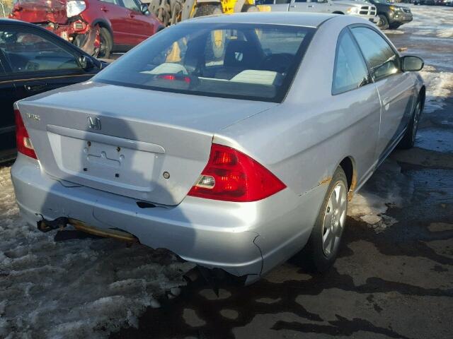 1HGEM22502L801576 - 2002 HONDA CIVIC LX SILVER photo 4