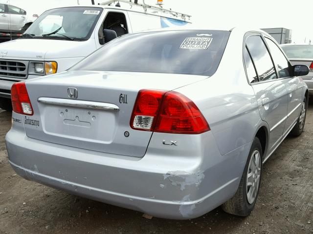 2HGES16543H572117 - 2003 HONDA CIVIC LX SILVER photo 4