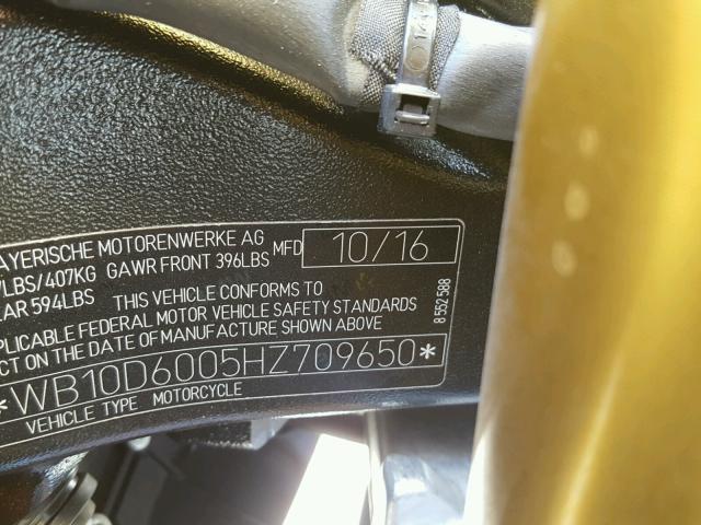WB10D6005HZ709650 - 2017 BMW S 1000 RR BLUE photo 10