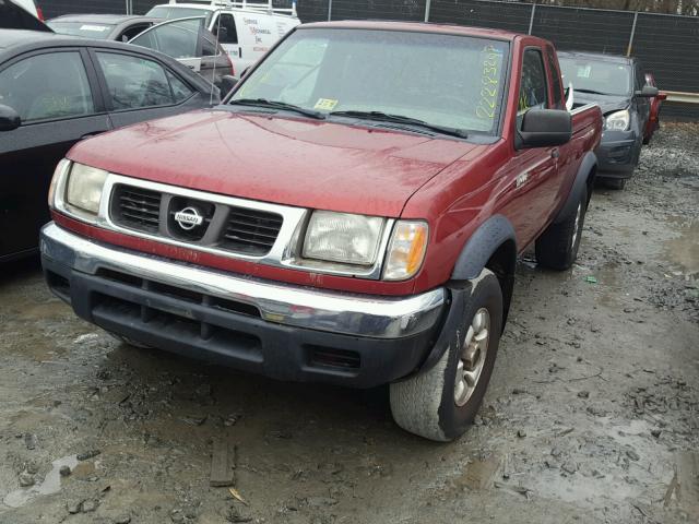 1N6ED26Y2YC386057 - 2000 NISSAN FRONTIER K RED photo 2