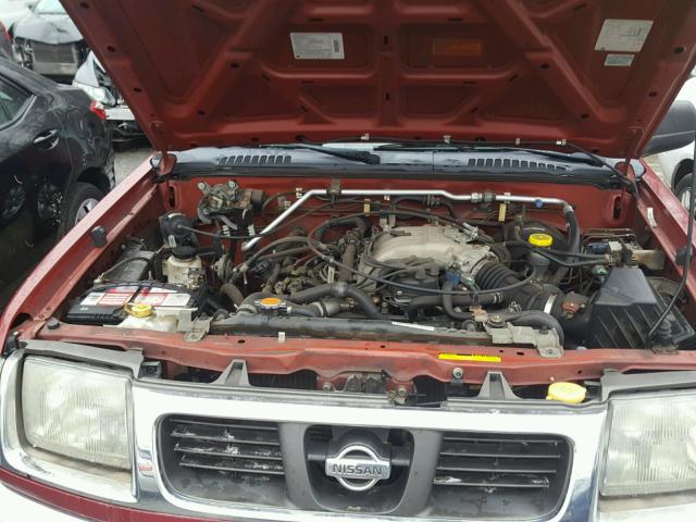 1N6ED26Y2YC386057 - 2000 NISSAN FRONTIER K RED photo 7