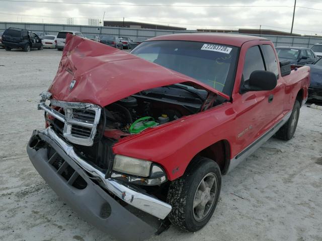 1B7GL22X2WS754865 - 1998 DODGE DAKOTA RED photo 2