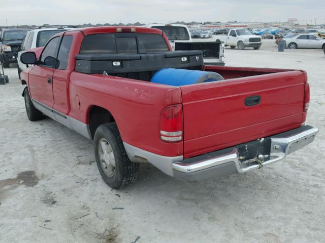 1B7GL22X2WS754865 - 1998 DODGE DAKOTA RED photo 3