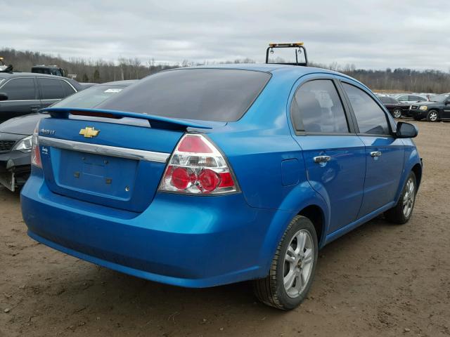 KL1TG56E29B610077 - 2009 CHEVROLET AVEO LT BLUE photo 4