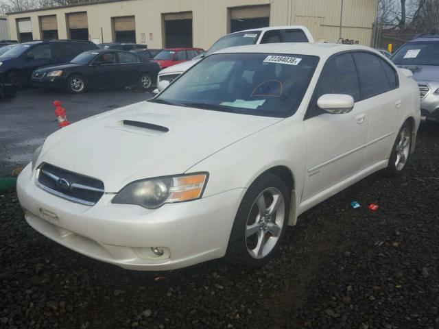 4S3BL686754207187 - 2005 SUBARU LEGACY GT WHITE photo 2