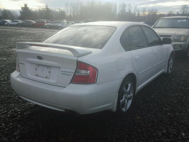 4S3BL686754207187 - 2005 SUBARU LEGACY GT WHITE photo 4