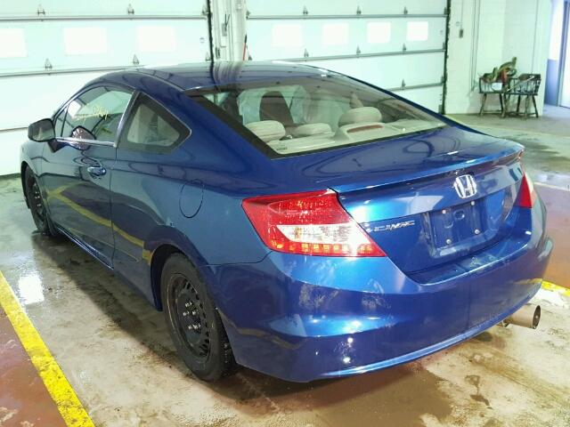 2HGFG3A47DH001576 - 2013 HONDA CIVIC LX BLUE photo 3