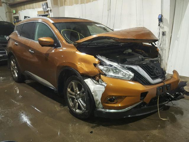 5N1AZ2MH1FN288589 - 2015 NISSAN MURANO S ORANGE photo 1