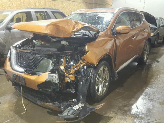 5N1AZ2MH1FN288589 - 2015 NISSAN MURANO S ORANGE photo 2