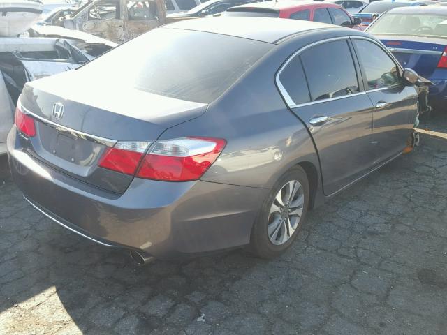 1HGCR2F32DA188473 - 2013 HONDA ACCORD LX GRAY photo 4