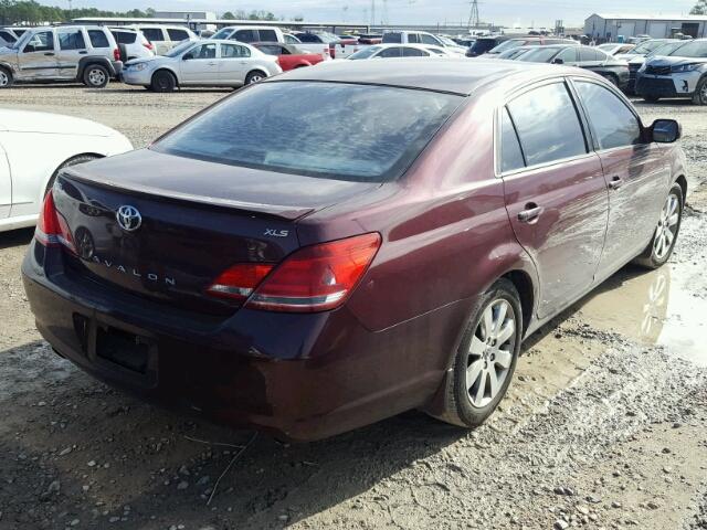 4T1BK36B26U114222 - 2006 TOYOTA AVALON XL BURGUNDY photo 4