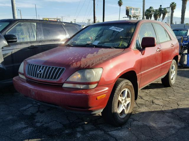 JT6GF10U4Y0078564 - 2000 LEXUS RX 300 BURGUNDY photo 2