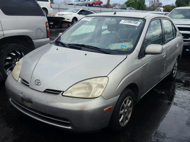 JT2BK12U010009462 - 2001 TOYOTA PRIUS SILVER photo 2