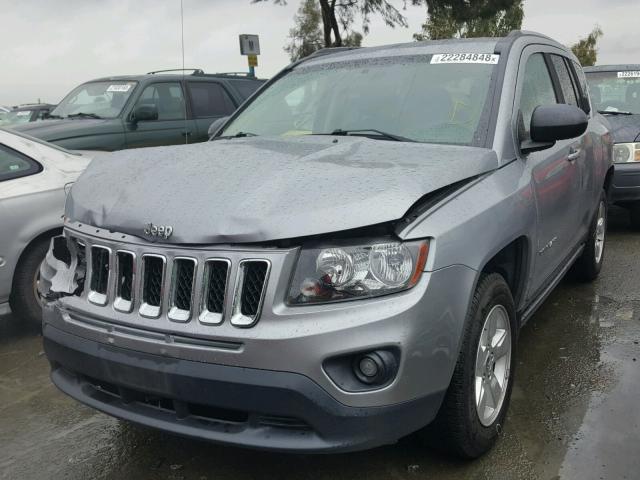 1C4NJCBA3ED800690 - 2014 JEEP COMPASS SP SILVER photo 2