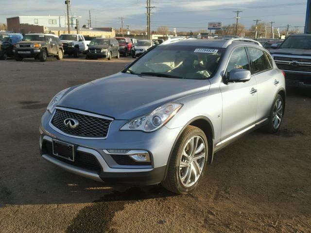 JN1BJ0RR1GM269265 - 2016 INFINITI QX50 BLUE photo 2