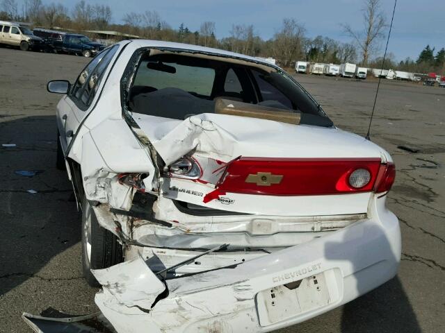 1G1JF52F747267255 - 2004 CHEVROLET CAVALIER L WHITE photo 9