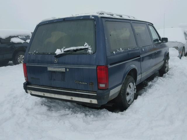 1P4FH44R6LX135591 - 1990 PLYMOUTH GRAND VOYA BLUE photo 4