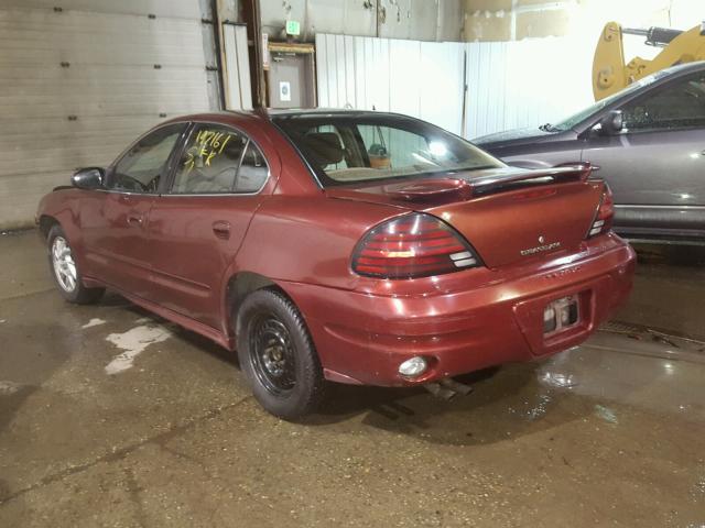 1G2NF52E23C288704 - 2003 PONTIAC GRAND AM S RED photo 3