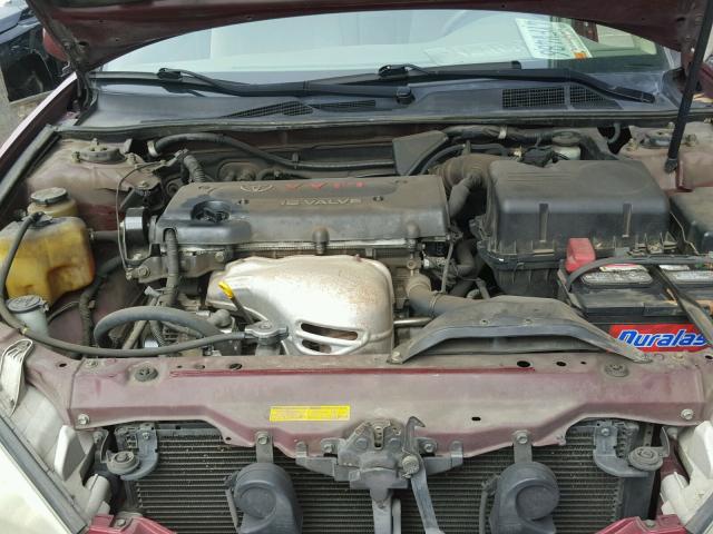 JTDBE32K720114221 - 2002 TOYOTA CAMRY LE RED photo 7