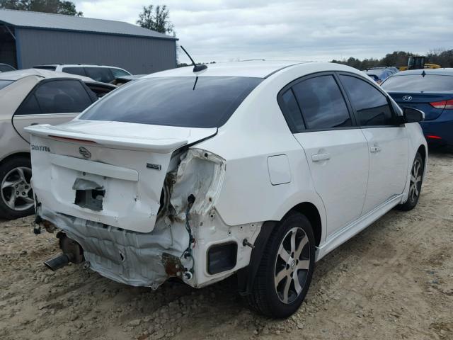 3N1AB6APXCL643107 - 2012 NISSAN SENTRA 2.0 WHITE photo 4