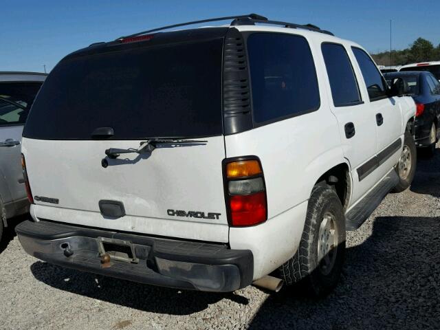 1GNEC13V85R263762 - 2005 CHEVROLET TAHOE C150 WHITE photo 4