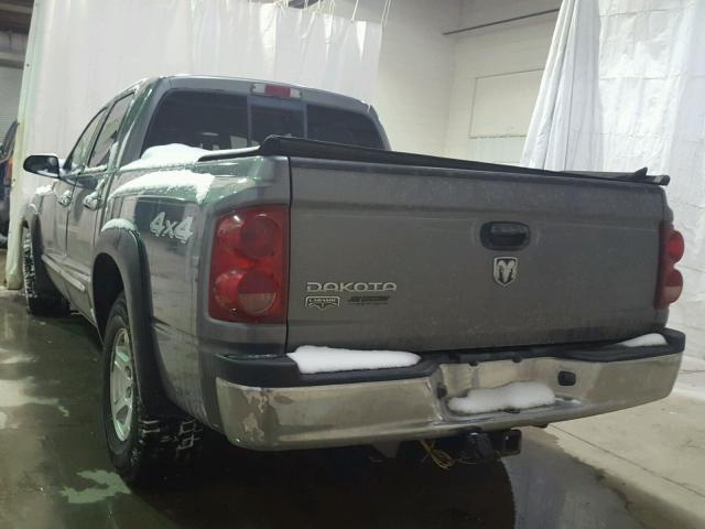 1D7HW58K15S179560 - 2005 DODGE DAKOTA QUA GRAY photo 3