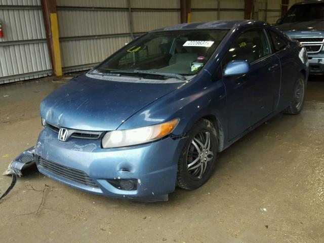 2HGFG12628H572158 - 2008 HONDA CIVIC LX BLUE photo 2