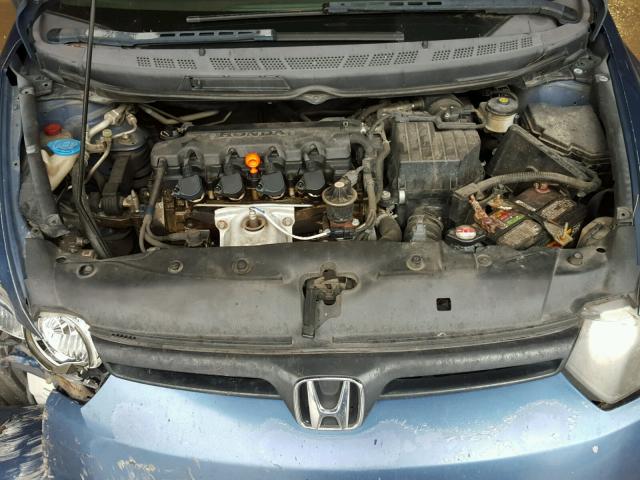 2HGFG12628H572158 - 2008 HONDA CIVIC LX BLUE photo 7