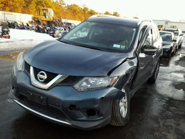 5N1AT2MV9EC826814 - 2014 NISSAN ROGUE S BLUE photo 2