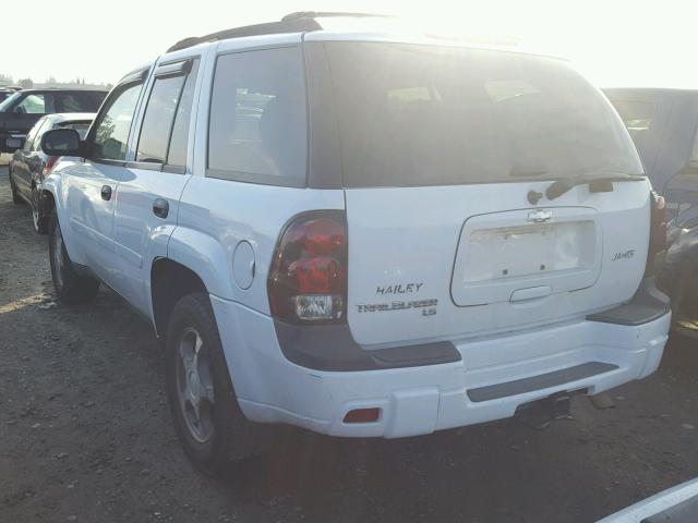 1GNDT13S272252351 - 2007 CHEVROLET TRAILBLAZE WHITE photo 3