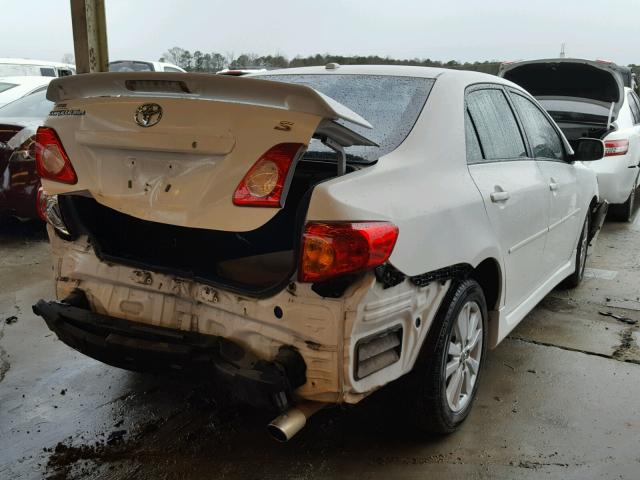 1NXBU40E09Z067215 - 2009 TOYOTA COROLLA BA WHITE photo 4