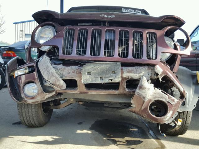 1J4GL58K04W263983 - 2004 JEEP LIBERTY LI MAROON photo 9