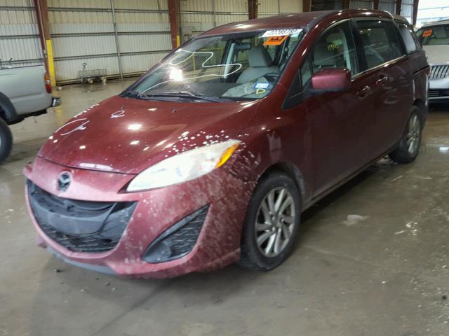 JM1CW2BL2C0111605 - 2012 MAZDA 5 MAROON photo 2