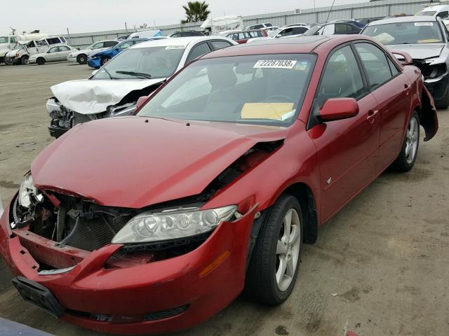 1YVHP80D255M10058 - 2005 MAZDA 6 S BURGUNDY photo 2