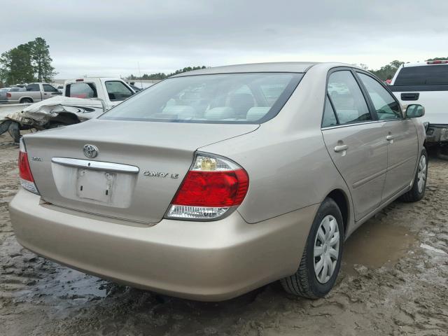 4T1BE32K65U047300 - 2005 TOYOTA CAMRY LE ოქროსფერი ფოტო 4