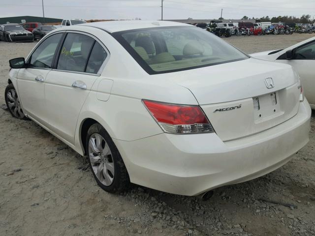 1HGCP36828A056777 - 2008 HONDA ACCORD EXL WHITE photo 3