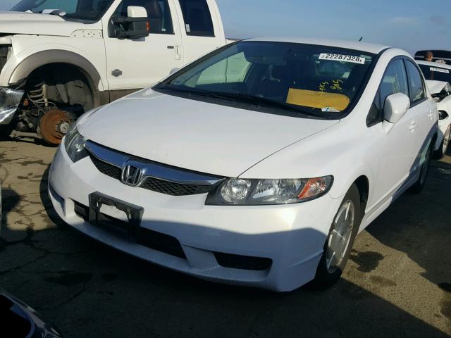 JHMFA36279S007948 - 2009 HONDA CIVIC HYBR WHITE photo 2