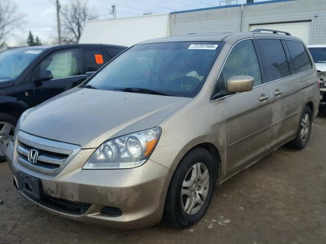 5FNRL38656B430321 - 2006 HONDA ODYSSEY EX GOLD photo 2