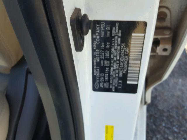 KMHCT4AEXDU494254 - 2013 HYUNDAI ACCENT GLS WHITE photo 10