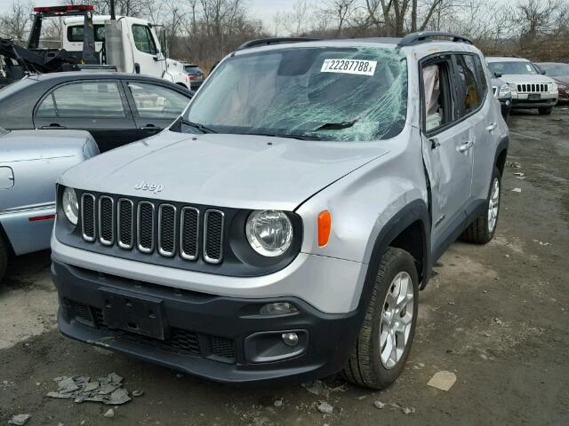 ZACCJBBT7GPE33901 - 2016 JEEP RENEGADE L SILVER photo 2