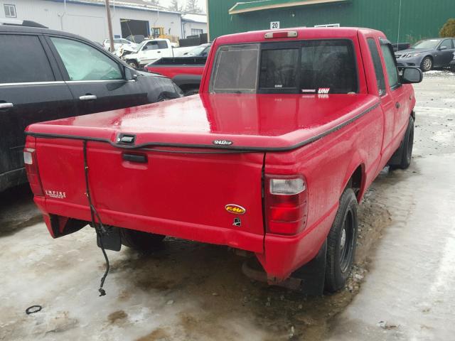 1FTYR14V21PB18516 - 2001 FORD RANGER SUP RED photo 4