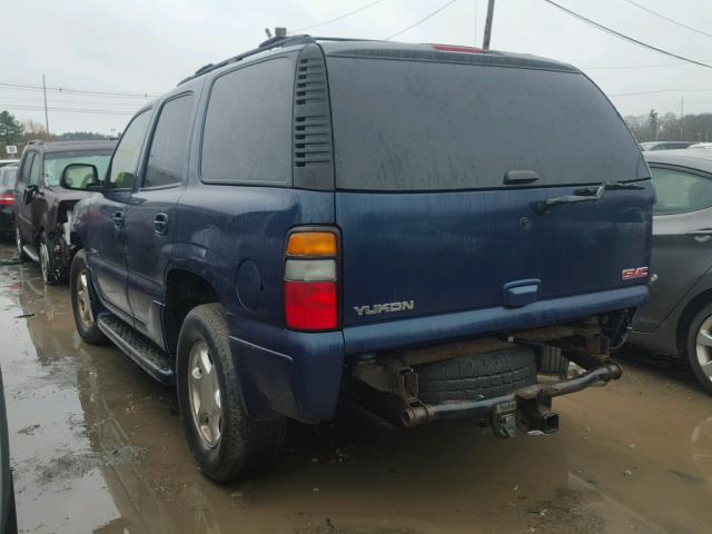 1GKEK63U55J248476 - 2005 GMC YUKON DENA BLUE photo 3