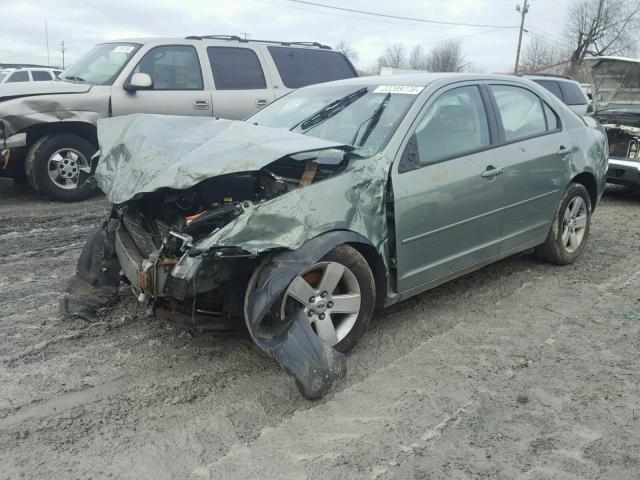 3FAHP07Z28R262400 - 2008 FORD FUSION SE GREEN photo 2